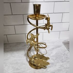 Brass Christmas Candle Holder